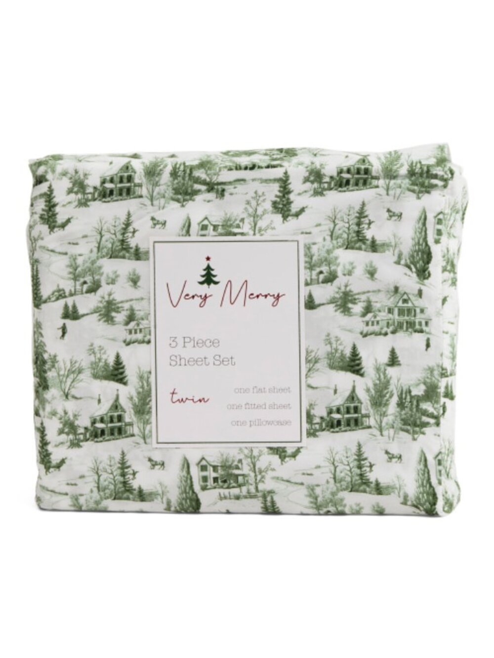 VERY MERRY Toile Sheet Set